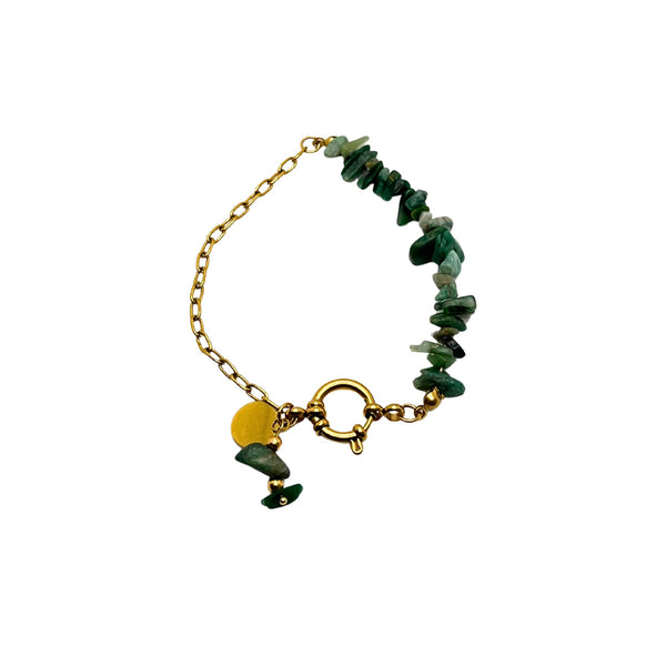 Bracelet Liora – Bijou artisanal en jade vert