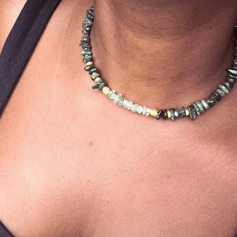 Collier Gaïa – Collier artisanal en agate naturelle - SOLEAH studio